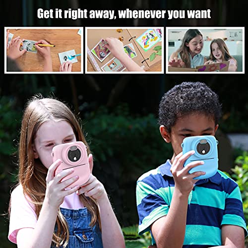 Kids Digital Camera, 1200W Pixel Children Instant Camera, Support Up to 32GB Memory Card, Gifts for Boys and Girls(Pink)