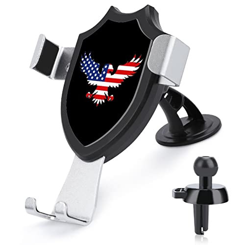 US Bald Eagle Flag Car Phone Holder Long Arm Suction Cup Phone Stand Universal Car Mount for Smartphones