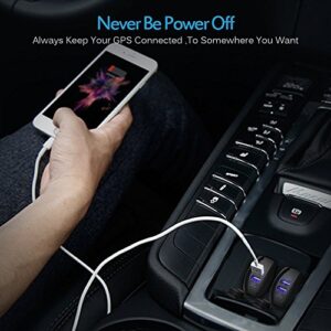 MICTUNING Universal Rocker Style Car USB Charger - with Blue LED Light Dual USB Power Socket for Rocker Switch Panel