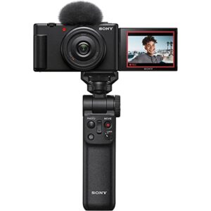 Sony ZV-1F Vlog Camera with 4K Video & 20.1MP for Content Creators and Vloggers Black ZV-1F/B Bundle with ACCVC1 Kit Including GP-VPT2BT Tripod/Grip + Deco Gear Case + Extra Battery & Accessories