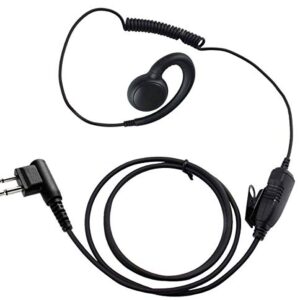 abcGoodefg Two Way Radio Earpiece, 2 Pin Walkie Talkie Earpiece Headset with PTT Mic Compatible with Motorola CP200 CP200D CLS1110 CLS1410 CLS1450 GP300 GP308