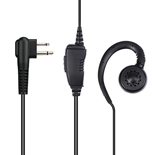 abcGoodefg Two Way Radio Earpiece, 2 Pin Walkie Talkie Earpiece Headset with PTT Mic Compatible with Motorola CP200 CP200D CLS1110 CLS1410 CLS1450 GP300 GP308