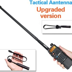 BaoFeng UV-5R 8W High Power Portable Two-Way Radio 3800mAh Battery with 18.8inch ABBREE Tactical Antenna USB Charger Cable