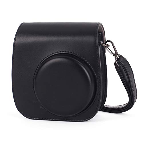 Phetium Instant Camera Case Compatible with Instax Mini 11,PU Leather Bag with Pocket and Adjustable Shoulder Strap (Black)