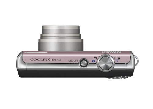 Nikon Coolpix S640 12.2MP Digital Camera with 5x Wide Angle Optical Vibration Reduction (VR) Zoom and 2.7-inch LCD (Precious Pink)