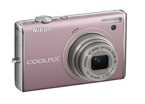 Nikon Coolpix S640 12.2MP Digital Camera with 5x Wide Angle Optical Vibration Reduction (VR) Zoom and 2.7-inch LCD (Precious Pink)