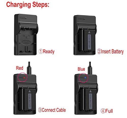 Battery Charger for Sony Alpha ILCE-7, ILCE-7M2, ILCE-7R, ILCE-7RM2, ILCE-7S, ILCE-7SM2, ILCE-6300L, ILCE-6300M, ILCE-6400L, ILCE-6400M, ILCE-6500M Mirrorless Digital Camera