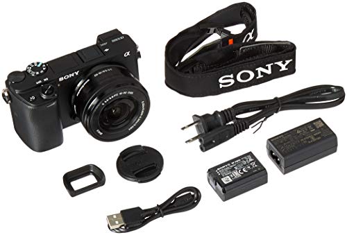 Sony Alpha a6300 Mirrorless Camera Interchangeable Lens Digital Camera with 16-50mm Power Zoom Lens - E Mount Compatible - Black (Renewed)
