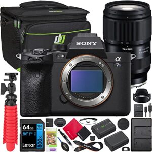 sony a7s iii full frame mirrorless camera body ilce-7sm3/b bundle with tamron 28-75mm f2.8 di iii vxd g2 lens a063 + deco gear bag + extra battery & dual charger + 64gb card+ tripod & kit accessories