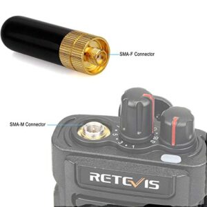 Retevis 2 Way Radio Antenna, SMA-F Antenna Compatible with BaoFeng UV-5R BF-888S UV-82 UV5RA Retevis RT29 RT-5R RT5 RT-5RV RT21V RT86 Arcshell AR-5 Walkie Talkies, Portable Antenna Dual Band (5 Pack)