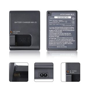 MH-25 Quick Charger for Nikon Battery: MH-25a EN-EL15 EN-EL15a EN-EL15b EN-EL15c EP-5B D500 D600 D610 D750 D780 D800 D800E D810 D810A D850 D7000 D7100 D7200 D7500 Coolpix Z5 Z6 Z6 II Z7 Z7II V1 1 V1