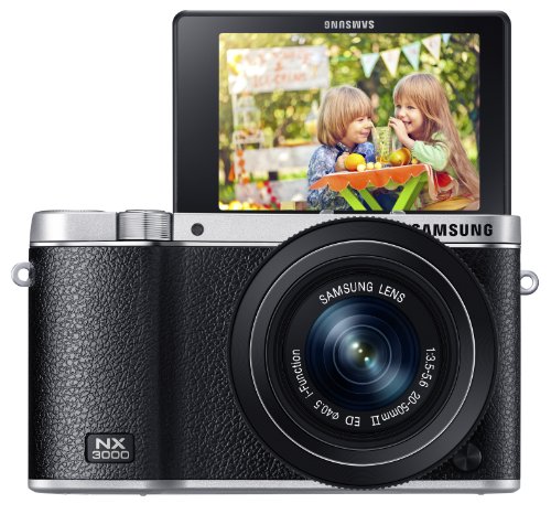 Samsung EV-NX3000BEIUS Wireless Smart 20.3MP Compact System Camera with 3-Inch LCD and 20-50mm Compact Zoom (Black)