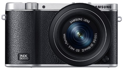 Samsung EV-NX3000BEIUS Wireless Smart 20.3MP Compact System Camera with 3-Inch LCD and 20-50mm Compact Zoom (Black)