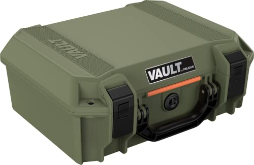 Vault by Pelican - V200 Multi-Purpose Hard Case with Foam for Camera, Drone, Equipment, Electronics, and Gear (OD Green)
