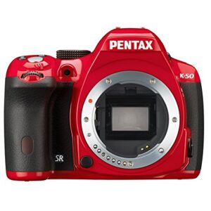 Pentax K-50 16MP Digital SLR Camera with 3-Inch LCD - Body Only (Red)