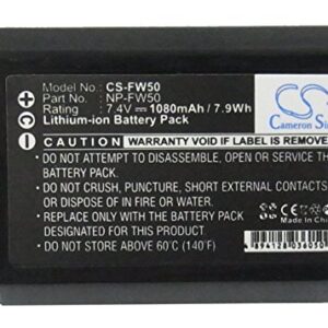 ELMEKO Replacement for Battery Compatible Sony NP-FW50 ILCE-7S, Mirrorless Alpha A3000, Mirrorless Alpha A5000, Mirrorless Alpha A6000, NEX-3, NEX-3A, NEX-3C, NEX-3D (1080mAh/7.4V)