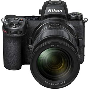 Nikon Z7 II Mirrorless Camera with 24-70mm f/4 Lens (1656) + 2 x 64GB Memory Card + Filter Kit + Wide Angle Lens + Color Filter Kit + Bag + 2 x EN-EL15c Battery + Card Reader + More (Renewed)