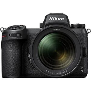 Nikon Z7 II Mirrorless Camera with 24-70mm f/4 Lens (1656) + 2 x 64GB Memory Card + Filter Kit + Wide Angle Lens + Color Filter Kit + Bag + 2 x EN-EL15c Battery + Card Reader + More (Renewed)