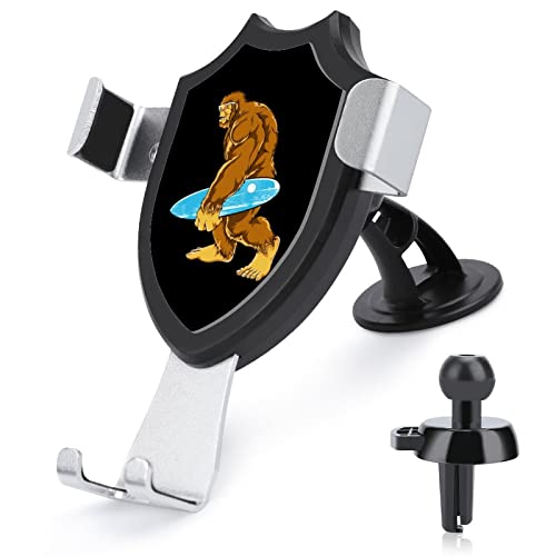 Bigfoot Carrying Surfboard Phone Mount for Car Universal Cell Phone Holder Dashboard Windshield Vent Mount Suitable for Smartphones