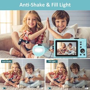 Digital Camera for Kids, FHD 1080P 24MP Mini Video Camera, 1500mah Rechargeable Camera 3.0 inch Screen Compact Camera, Portable Camera for Boys, Girls, Beginners