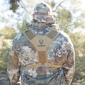 Boundless Performance Binocular Harness Chest Pack - Our Bino Harness case is Great for Hunting, Hiking, and Shooting - Bino Straps Secure Your Binoculars - Holds rangefinders, Bullets, Gear - Coyote