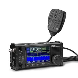 xiegu x6100 hf transceiver, 10w full mode sdr radio supports bluetooth with 3.6″ lcd screen