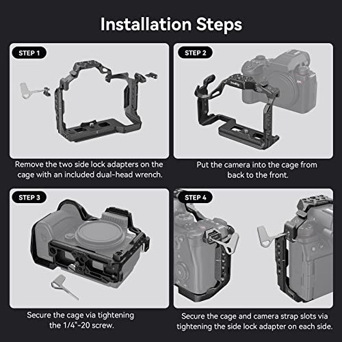 SmallRig S5 II Cage S5 IIX Cage for Panasonic LUMIX S5 II / S5 IIX with Built-in Quick-Release Plate for Arca-Swiss - 4023