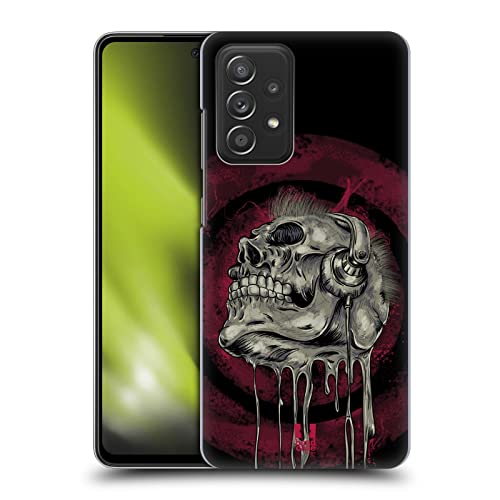 Head Case Designs Music Head Skull of Rock Hard Back Case Compatible with Galaxy A52 / A52s / 5G (2021)