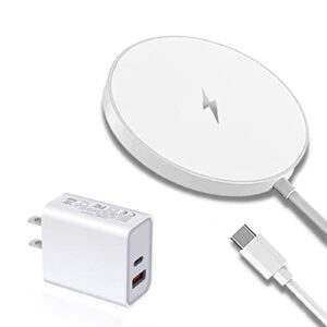 magnetic wireless charger with usb-c 20w pd adapter, ultra slim 15w fast wireless charging, compatible with mag-safe charger for iphone 13/13mini/13pro/13pro max/iphone 12/12 mini/12pro/12pro max