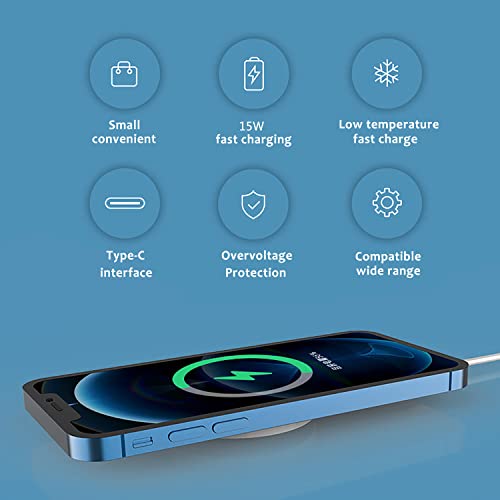 Magnetic Wireless Charger with USB-C 20W PD Adapter, Ultra Slim 15W Fast Wireless Charging, Compatible with Mag-Safe Charger for iPhone 13/13Mini/13Pro/13Pro max/iPhone 12/12 Mini/12Pro/12Pro max