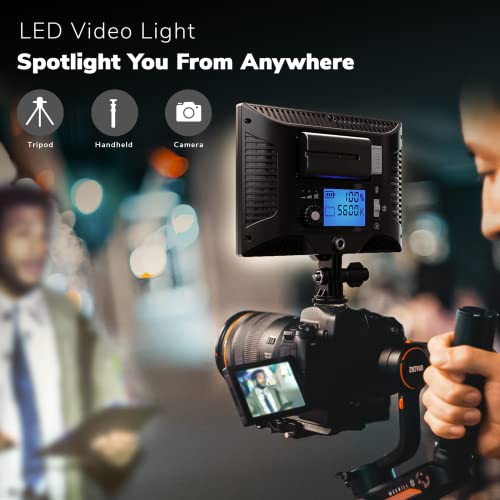 Key Light, Dazzne D20 Video Conference Lighting, Streaming Lighting Dimmable Bi-Color 3200-5600k Video Light with Mini Tripod for Broadcast/Zoom Meetings/Game/Tiktok