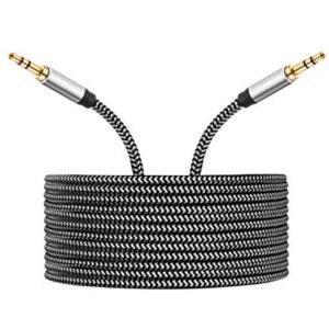 MORELECS Aux Cord, 3.5mm Audio Cable Nylon Braided Aux Cable (4FT,Hi-Fi Sound), 3.5mm Male to Male AUX Cord for Car, Headphones, Home Stereos, Speaker, iPhone, iPad, iPod, Echo & More