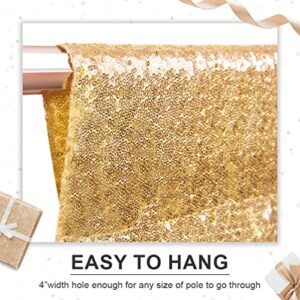 Sparkly Gold PartyDelight Sequin Backdrop, Photography, Christmas Backdrop, 10Ft x 10Ft