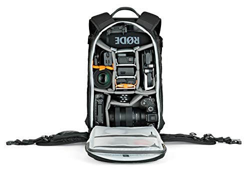 Lowepro ProTactic 350 AW II Modular Backpack with All Weather Cover, Camera Bag for Professional Use, Insert for Laptop Up to 13 Inch, Backpack for Professional Cameras and Drones, LP37176-GRL, Black