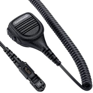speaker mic with reinforced cable for motorola radios xpr3300 xpr3500 xpr3300e xpr3500e xpr 3300 3500 3300e 3500e, noise reduction remote shoulder microphone, clear transmission