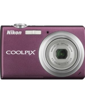 Nikon Coolpix S220 10MP Digital Camera with 3x Optical Zoom and 2.5 inch LCD (Plum)