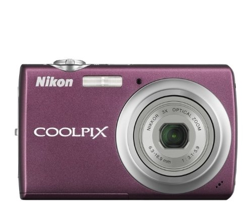 Nikon Coolpix S220 10MP Digital Camera with 3x Optical Zoom and 2.5 inch LCD (Plum)