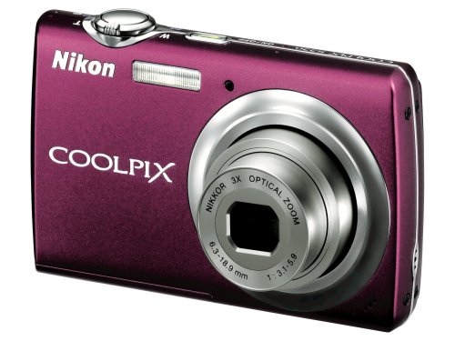 Nikon Coolpix S220 10MP Digital Camera with 3x Optical Zoom and 2.5 inch LCD (Plum)