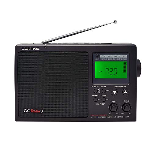 C. Crane CCRadio 3 Long Range Reception AM, FM, NOAA Weather Plus Alert and 2-Meter Ham Band Portable Digital Radio with Bluetooth