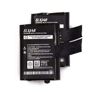 elxjar (2-pack) 3.6v 700mah aaa ni-mh rechargeable battery pack for motorola gmrs/frs, 53617, kebt-086-b