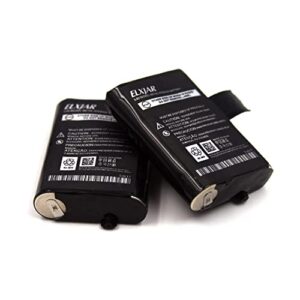 elxjar (2-Pack) 3.6V 700mAh AAA Ni-MH Rechargeable Battery Pack for Motorola GMRS/FRS, 53617, KEBT-086-B