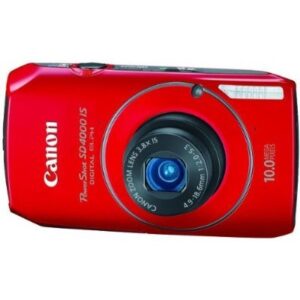 canon powershot sd4000is 10 mp cmos digital camera with 3.8x optical zoom and f/2.0 lens (red)