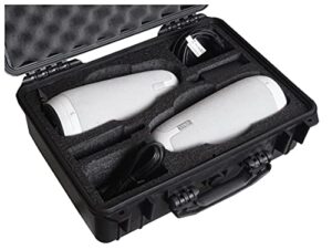 case club case fits 2 meeting owl conference cameras – travel & storage case fits x2 meeting owl standard, pro, 2 or 3 – pre-cut foam is ready to go out of the box – holds expansion mic, cords, acc. & lock adapter