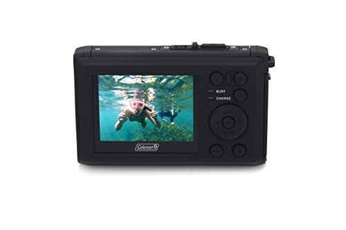 Coleman C40WP-R 20 Mega Pixels Waterproof Underwater Digital Camera with Full 1080p HD Video, 2.5" LCD & 8X Digital Zoom, Red
