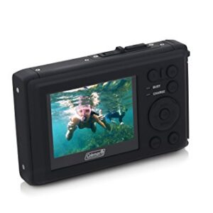 Coleman C40WP-R 20 Mega Pixels Waterproof Underwater Digital Camera with Full 1080p HD Video, 2.5" LCD & 8X Digital Zoom, Red