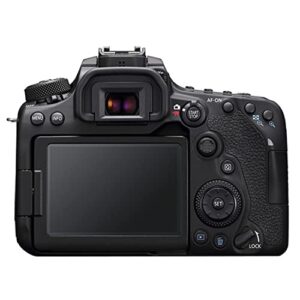 Canon EOS 90D DSLR Camera w/EF-S 18-135mm f/3.5-5.6 is USM Lens + 75-300mm F/4-5.6 III + 2X 64GB Memory + Hood + Case + Filters + Tripod + More (35pc Bundle)