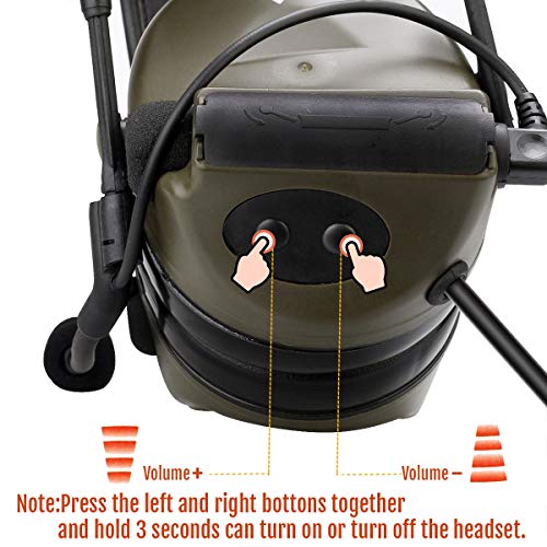 Retevis EHK007 Noise Reduction Walkie Talkie Headset, Sound Pickup, Compatible RT22 RT21 RT68 RB85 Baofeng UV-5R Walkie Talkie, 2 Way Radio Headset, Airsoft Shooting Hunting Gift(1 Pack)