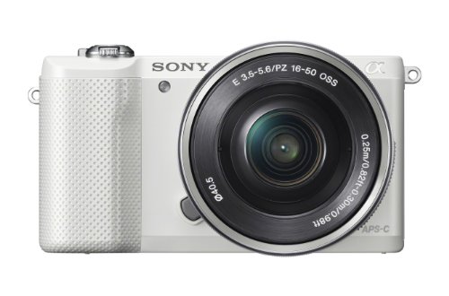 Sony Alpha a5000 Mirrorless Digital Camera with 16-50mm OSS Lens (White)