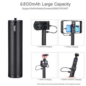 ULANZI BG-2 6800mAh Power Bank Hand Grip for Sony RX100 VII Canon G7X Mark III Compact Digital Cameras, GoPro 10 9 8 Action Cameras, DJI OSMO Pocket, and iPhone 13 Samsung Google OnePlus Smartphones