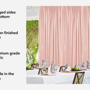 AK TRADING CO. 10 feet x 10 feet Brown Polyester Backdrop Drapes Curtains Panels with Rod Pockets - Wedding Ceremony Party Home Window Decorations